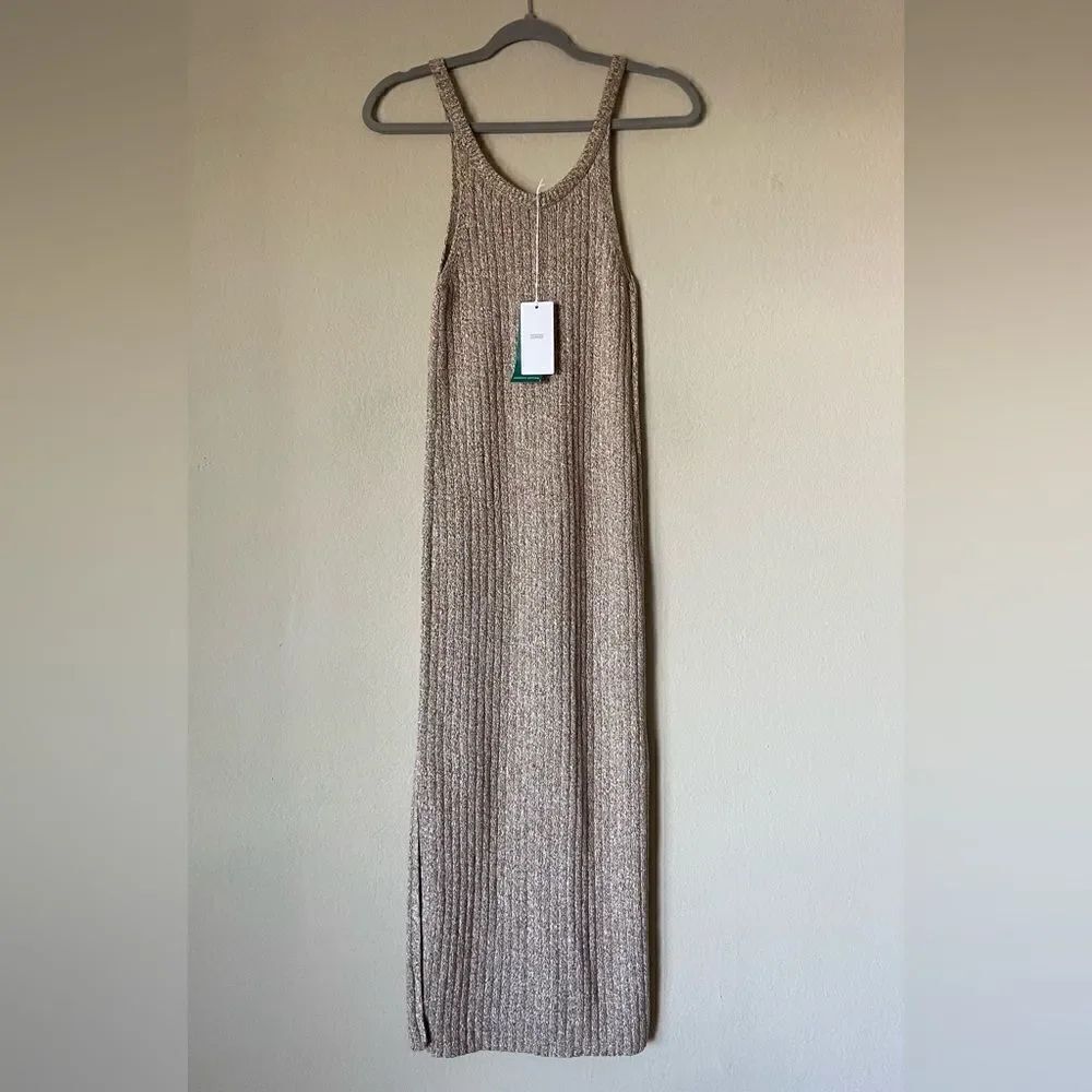 NWT Closed Moulin Knit Midi Tan Dress Strap Nutmeg Size S - Picture 6 of 10